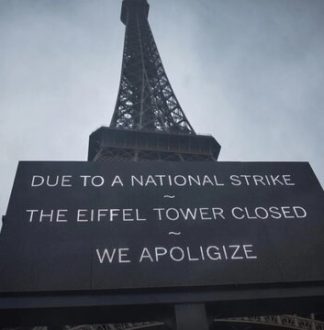 اعتراض و توقف کار در برج ایفل!